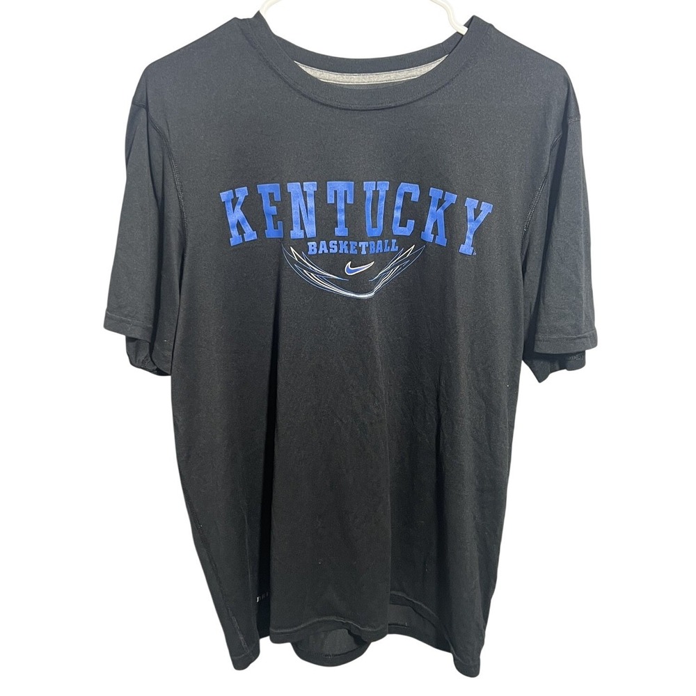 Nike Dri-FIT Kentucky Basketball T-Shirt Men's Black Blue Size M Athletic Tee